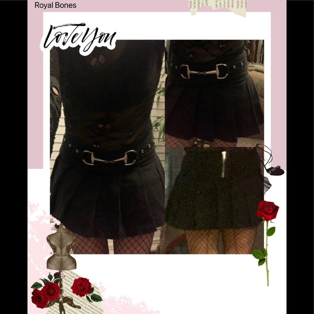 Royal bones by Tripp Nyc clasp pleated mini skirt - Picture 3 of 6
